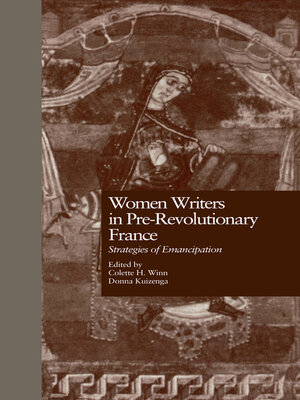 cover image of Women Writers in Pre-Revolutionary France